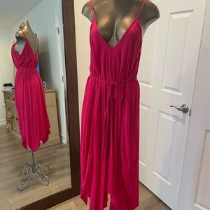 NWOT - Elan dark pink braided sash dress